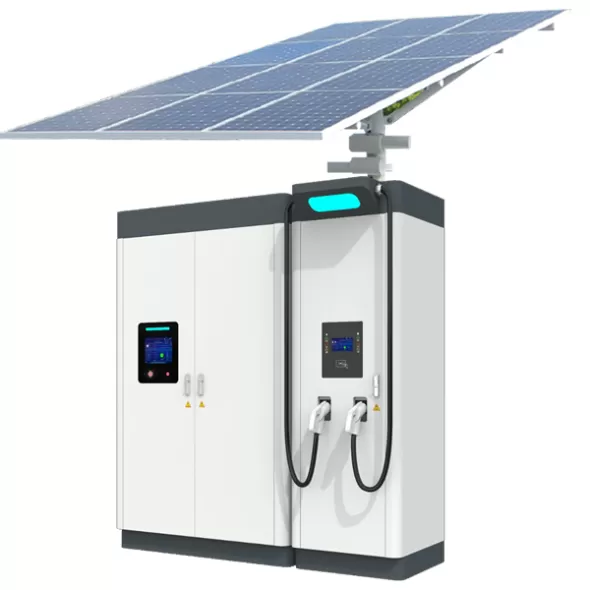 עמדת טעינה מהירה סולאריות 100KW עם אגירת אנרגיה 215KW